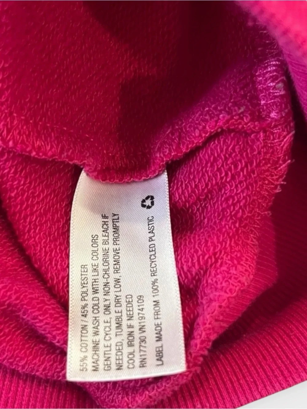 Wild Fable Hot Pink Cropped Sweatshirt Size 2X Plus Size Off the Shoulder crop - Picture 13 of 13